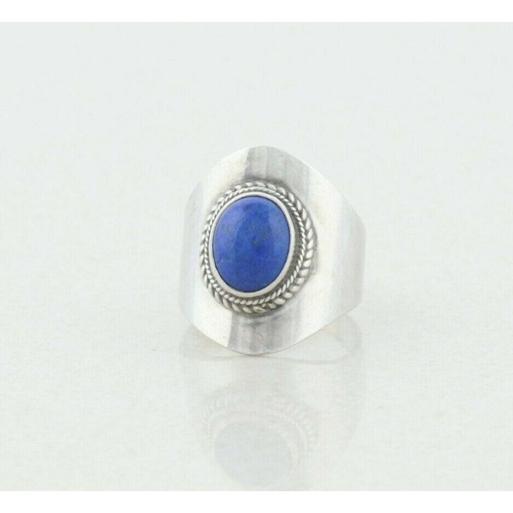 Lapis Lazuli Sterling Silver Ring Size 5 1/2 - Picture 5 of 6